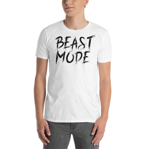 Beast Mode T shirt Fitness Lover T shirt Gym T shirt White Cotton Short-Sleeve T shirt for men