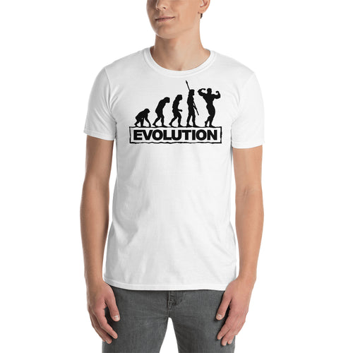 Weight Lifting T shirt Fitness Evolution T shirt Gym T shirt White Cotton Short Sleeve T shirt for men