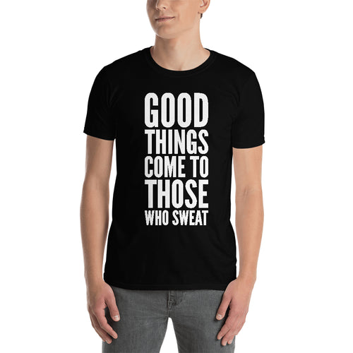 Motivational Quote T shirt Fitness Quote T shirt Gym T shirt Short-sleeve Cotton Black T shirt for men
