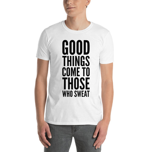 Fitness Quote T shirt Motivational Quote T shirt Gym T shirt Short-sleeve Cotton White T shirt for men