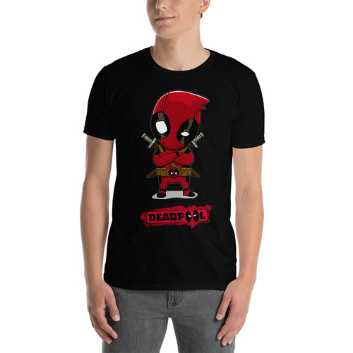 Deadpool T shirt SuperHero T shirt Black Cotton Short-Sleeve T shirt for men