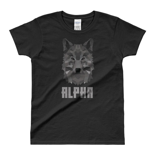 Alpha Wolf Head T Shirt Black Wolf Head Alpha T Shirt for Women - Dafakar
