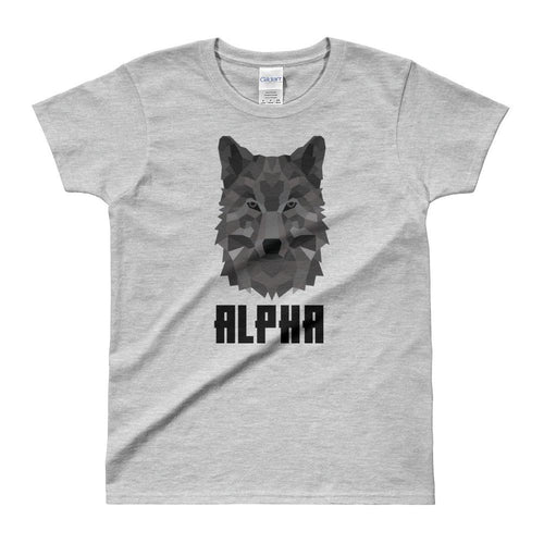 Alpha Wolf Head T Shirt Grey Wolf Head Alpha T Shirt for Women - Dafakar
