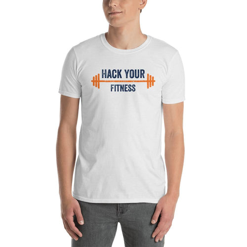 Hack Your Fitness T Shirt Gym T Shirt White Fitness T Shirt for Men - Dafakar