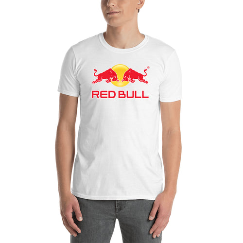 Red Bull T shirt Red bull Logo T shirt white Half Sleeve Cotton T shirt for men