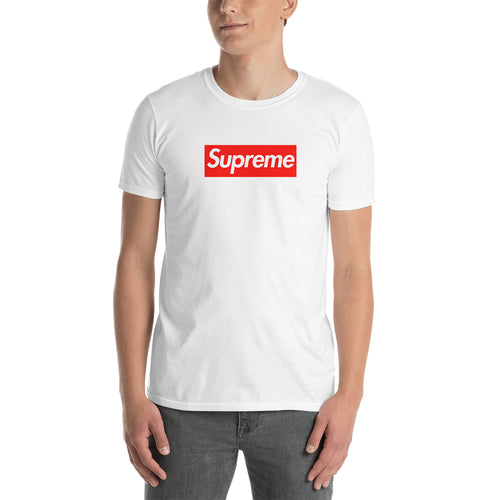 Supreme T shirt Supreme Logo T shirt Short-sleeve White Cotton T shirt for men