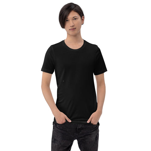 cotton plain t shirt for men in black color short sleeve soft and lightweight