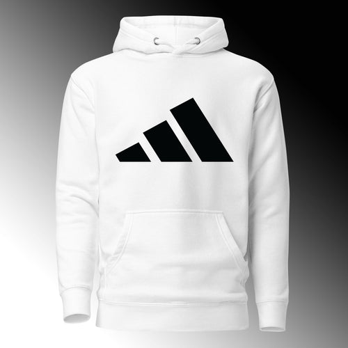 3 Stripes Black Adidas Logo Hoodie For Men and Women