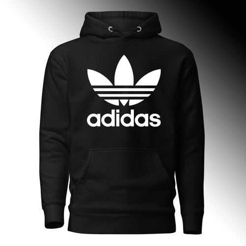 Adidas white Logo Flees Hoodie Unisex