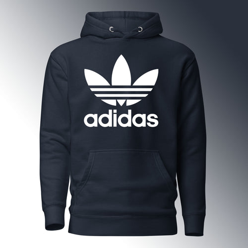 Adidas white Logo Flees Hoodie Unisex