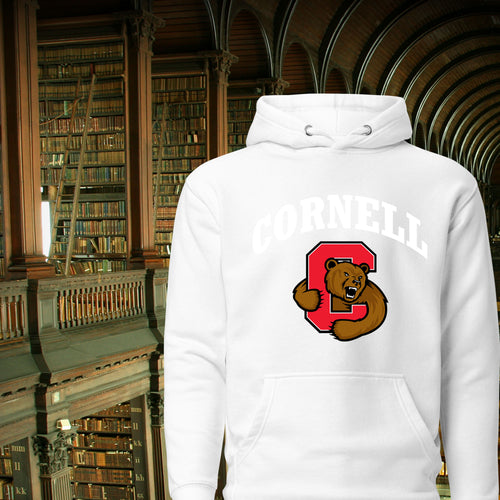 Cornell University Bear Pullover Hoodie for Men and Women