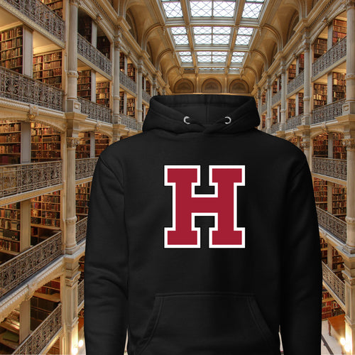Harvard University H Printed Flees Hoodie For Men and Women