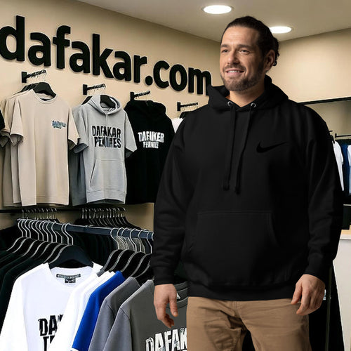 Nike Black Swoosh Logo Hoodie for Men and Women