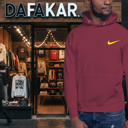 Nike Yellow Swoosh Pullover Hoodie for Men and Women