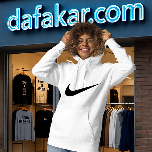 Niki Big Black Swoosh Hoodie for Men and Women