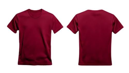 Maroon Cotton Round Neck Half Sleeve Unisex T shirt