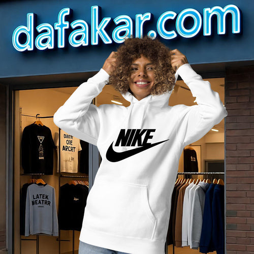 Pullover Nike Flees Black Logo Hoodie