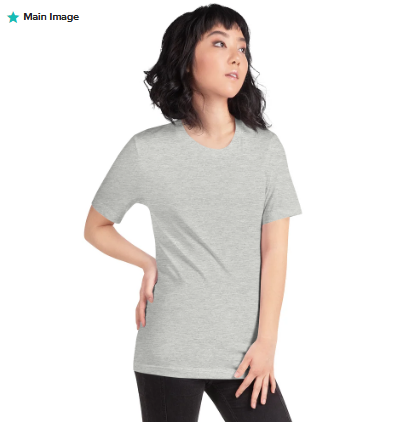 Plain T shirt Grey Cotton short-sleeve Plain Grey T shirt for women