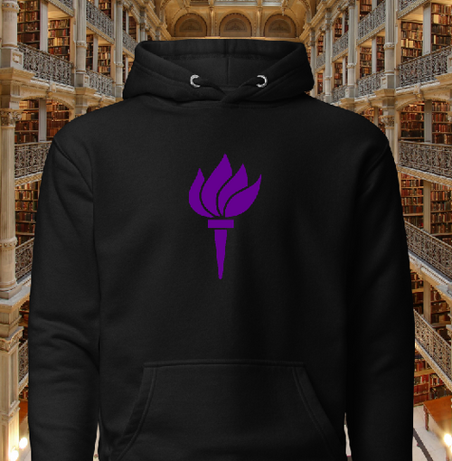 New York University Torch Light Hoodie for Men and Women