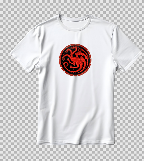 Red Dragon Game of Thrones t shirt in pure cotton