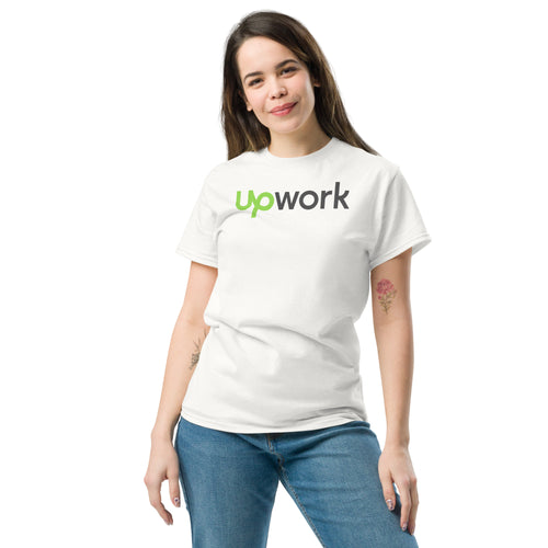 upwork t shirt for freelancers pure cotton black and white half sleeve