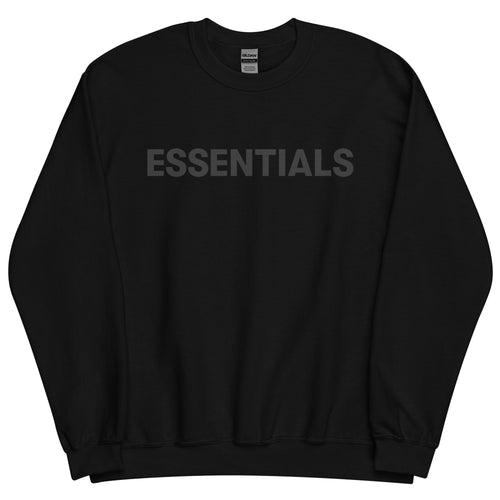 Essentials black logo Sweatshirt for Man and Women