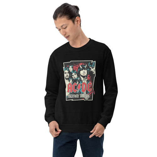 ACDC Music Band Member Picture Printed Sweatshirt for Men and Women