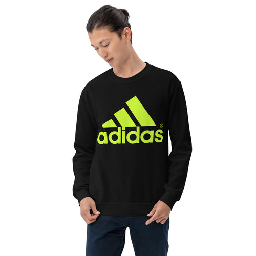 Adidas Green Logo printed Sweatshirt for Men and Women