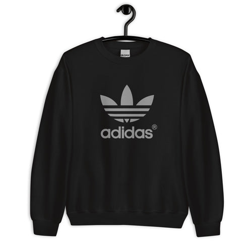 Adidas Grey Logo Sweatshirt for Men and Women