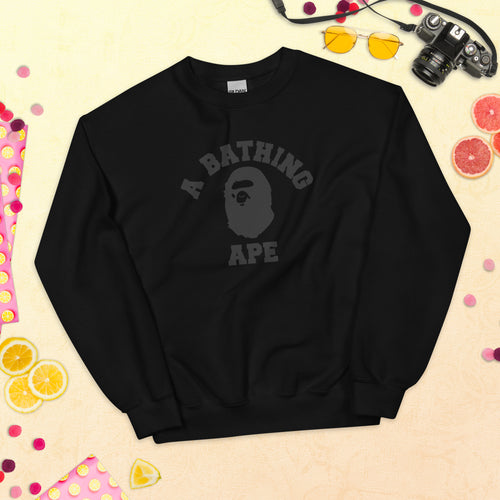 A Bathing Ape Black logo Sweatshirt for Girls and Boys