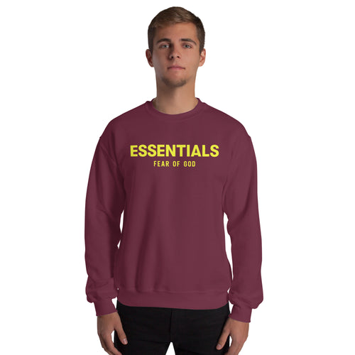 Essentials Fear of God Yellow printed Sweatshirt for Boys and Girls