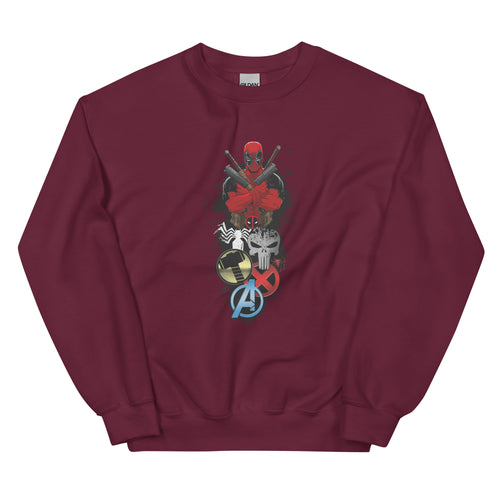 Marvel Deadpool Sweatshirt in Black Color for Men and Women