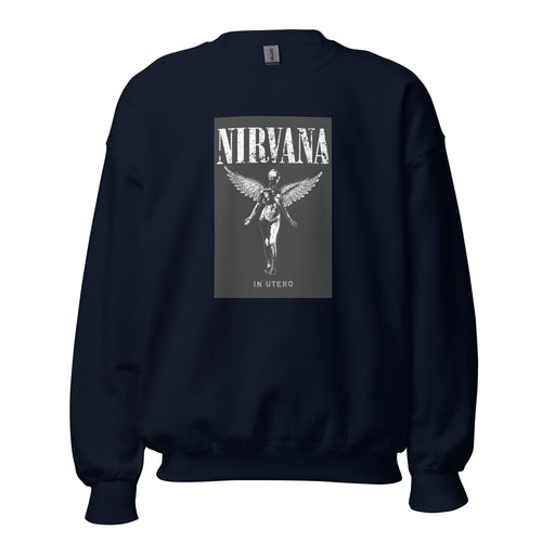 In Utero Nirvana black Navy grey and Maroon unisex Sweatshirt