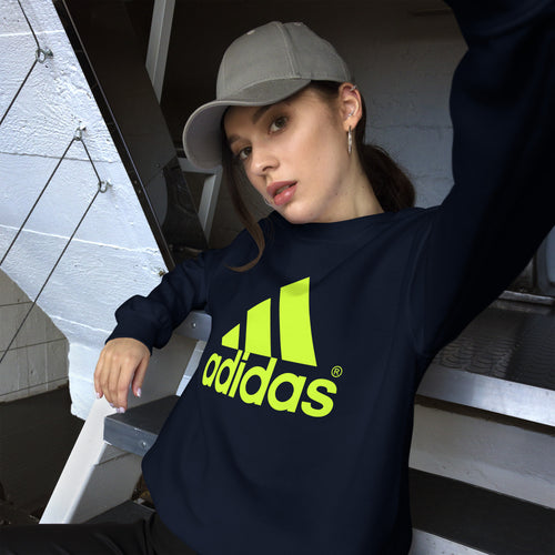 Adidas Green Logo printed Sweatshirt for Men and Women