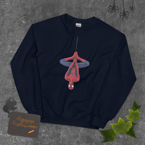 Spiderman hanging upside-down Sweatshirt for Boys and Girls