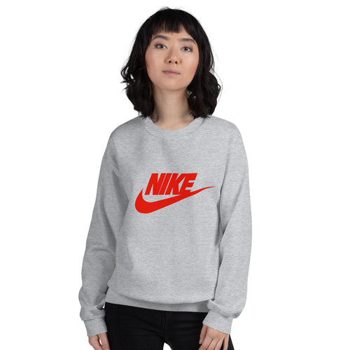 Nike Red Logo Sweatshirt for Men and Women