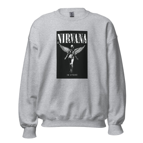 In Utero Nirvana black Navy grey and Maroon unisex Sweatshirt