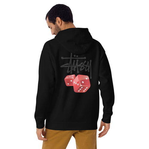 Red Dice Stussy back Printed Hoodie for Man and Women