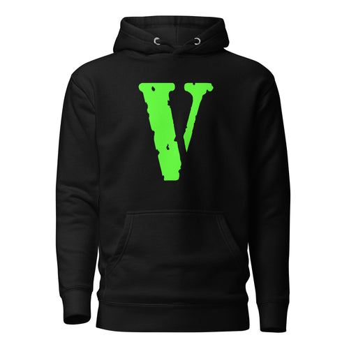 Green Vlone logo Printed hoodie for Man and Women