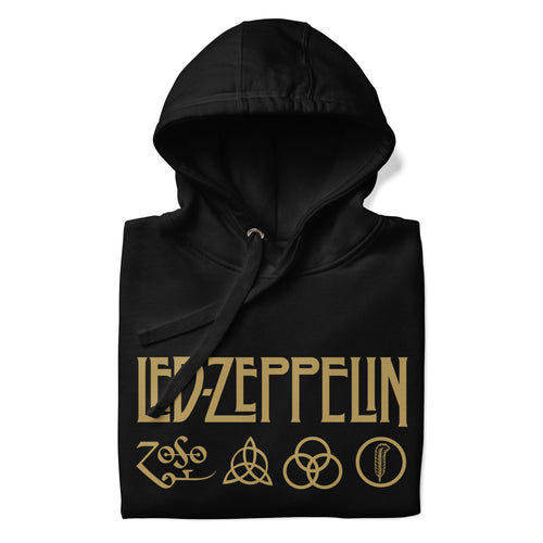 Led Zeppelin Golden Logo Hoodie for Men and Women