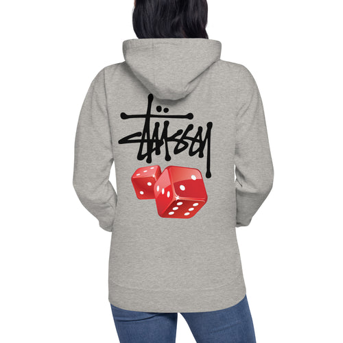 Red Dice Stussy back Printed Hoodie for Man and Women