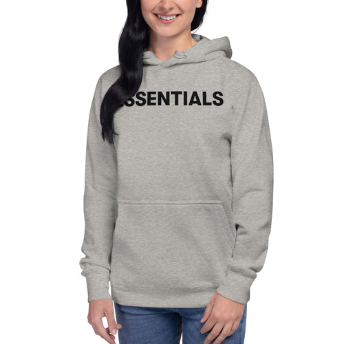 Essentials Unisex Hoodie in Black Navy and Grey