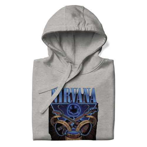 Music Band Nirvana Blue Design Hoodie for Men and Women