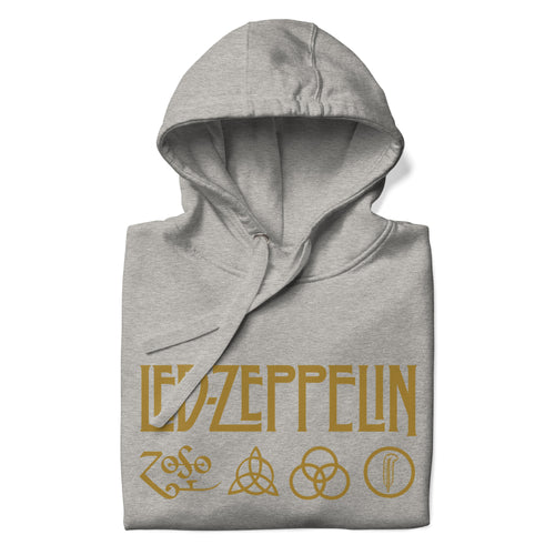 Led Zeppelin Golden Logo Hoodie for Men and Women