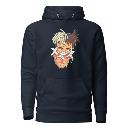 Funny xxxtentacion Rapper Face Printed Hoodie