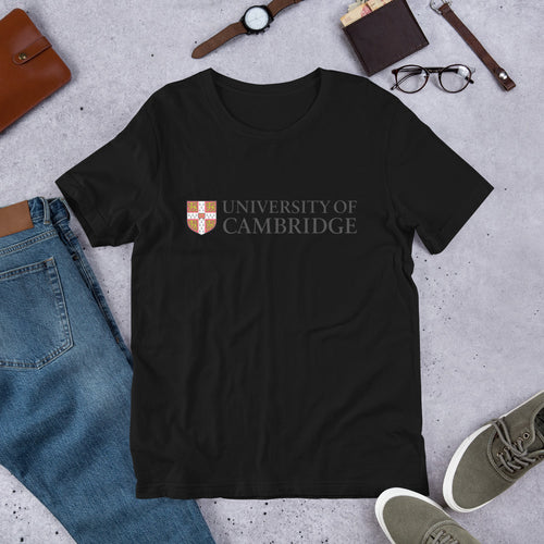 University of Cambridge logo t shirt for male and female students