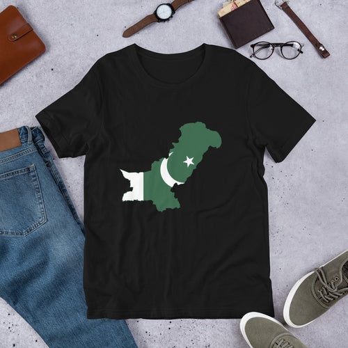 Pakistan map and flag printed 14th August tees for male and female