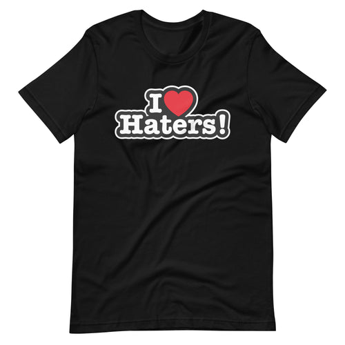 I Love Haters printed cotton t shirt