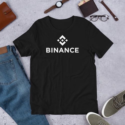 Crypto Currency Exchange Binance White Logo printed T Shirt Online for Men and Women