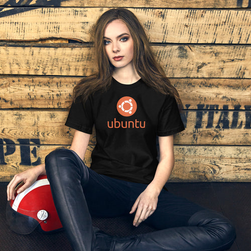 Ubuntu logo Printed T Shirt